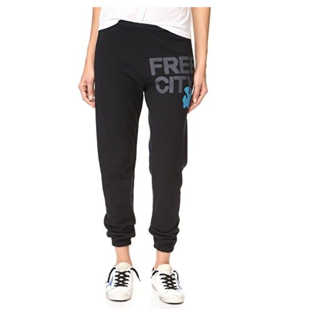 Free City Long Black Sweatpants XL